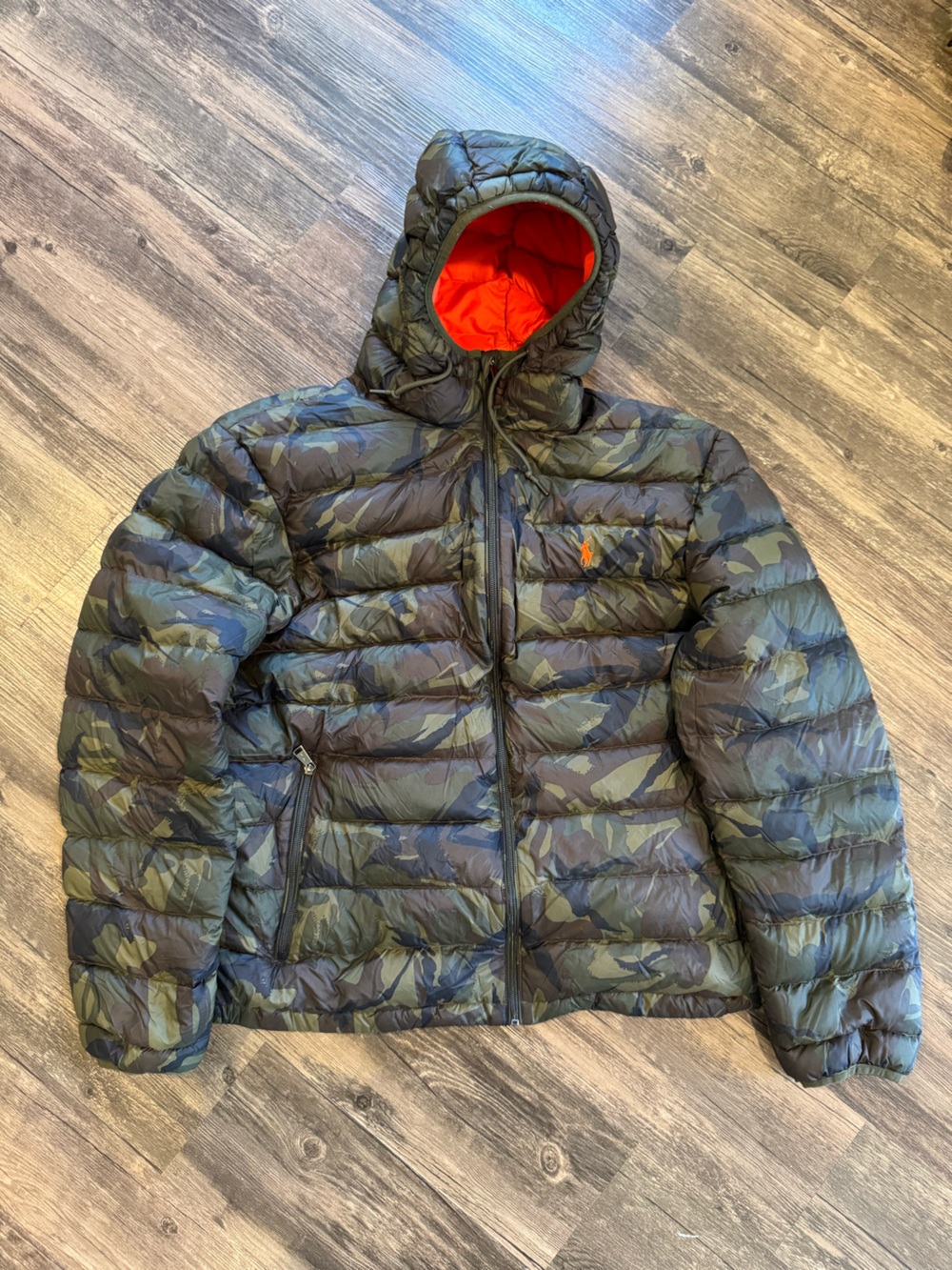 Polo RALPH LAUREN Camo Down Packable Puffer Jacket Zip Up XL